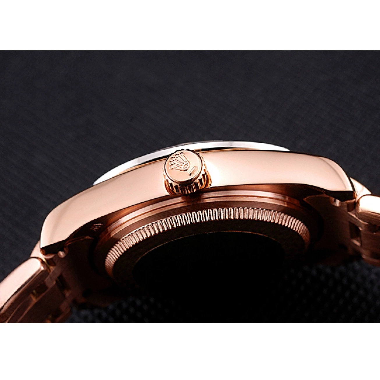 Aaa fake watches Bezel 622836 Pink Case And Gold Dial Rolex And Bracelet Datejust Diamond 0817